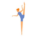 Acrobat training icon cartoon vector. Circus dancer