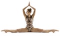 Acrobat Woman Doing Split, Gymnast Stretching Legs, Gymnastics Royalty Free Stock Photo