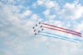 French flag made by acrobatic airplane show