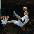 Acrobatic basketball show Royalty Free Stock Photo