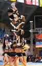 Acrobatic cheerleaders