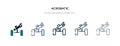 Acrobatic icon in different style vector illustration. two colored and black acrobatic vector icons designed in filled, outline,