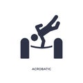 acrobatic icon on white background. Simple element illustration from magic concept