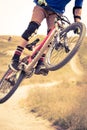 Acrobatic jump with mtb Royalty Free Stock Photo