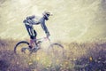 Acrobatic jump with mtb Royalty Free Stock Photo