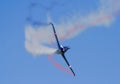 Acrobatic plane doing loops