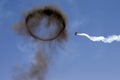 Acrobatic plane in flight