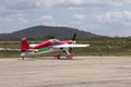 Acrobatic plane on the runway