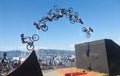Acrobatic stunt in MarisquiÃÂ±o Festival