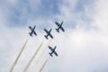 The acrobatic team frecce tricolori Royalty Free Stock Photo