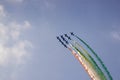 The acrobatic team frecce tricolori Royalty Free Stock Photo