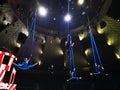 Acrobatic women at training at Bucharest Metropolitan Circus Royalty Free Stock Photo