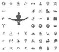Acrobatics icon. Sport illustration vector set icons. Set of 48 sport icons.