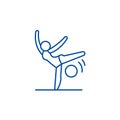 Acrobatics line icon concept. Acrobatics flat vector symbol, sign, outline illustration.