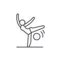 Acrobatics line icon concept. Acrobatics vector linear illustration, symbol, sign