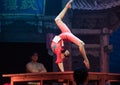 Acrobatics on the table-Acrobatic showBaixi Dream Night Royalty Free Stock Photo