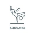 Acrobatics vector line icon, outline concept, linear sign