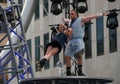 Acrobats live free street show