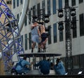 Acrobats live free street show