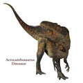 Acrocanthosaurus Dinosaur Tail with Font