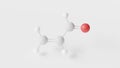 acrolein molecule 3d, molecular structure, ball and stick model, structural chemical formula unsaturated aldehyde Royalty Free Stock Photo