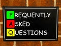 Acronym FAQ - Frequently Asked Questions Royalty Free Stock Photo