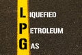 Acronym LPG - Liquified Petroleum Gas.