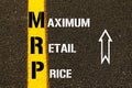 Acronym MRP - Maximum Retail Price.