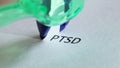 The acronym PTSD. Removing erasing or living with post traumatic stress disorder