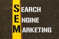 Acronym SEM - Search Engine Marketing Royalty Free Stock Photo