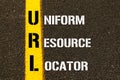 Acronym URL - Uniform Resource Locator. Royalty Free Stock Photo