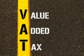 Acronym VAT - Value Added Tax. Royalty Free Stock Photo