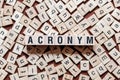 Acronym word concept on cubes