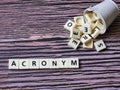 ACRONYM word made from square letter tiles