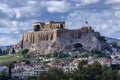 The Acropolis of Athens city in Greece with the Parthenon Temple dedicated to goddess Athena