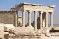 Acropolis of Athens. Erechtheion columns. Greece Royalty Free Stock Photo