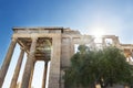 Acropolis in Athens, Famous ruins in Greece. Royalty Free Stock Photo