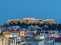 The Acropolis of Athens in Greece with the Parthenon Temple Royalty Free Stock Photo