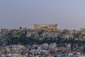 The Acropolis of Athens, Greece in the sunset light Royalty Free Stock Photo