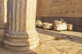 Acropolis of Athens ruins details sculptures Greeces capital Athens Greece Royalty Free Stock Photo