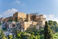 Acropolis of Athens, view from Areopagus in summer Royalty Free Stock Photo