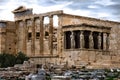 Acropolis caryatids Royalty Free Stock Photo