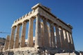 Acropolis columns, parthenon temple,athens Royalty Free Stock Photo