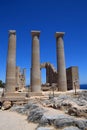acropolis of Lindos Rhodes island Royalty Free Stock Photo