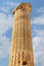 Acropolis of Lindos, the ruins of an ancient temple and the remains of the Doric columns. Lindos, Rhodes, Greece Royalty Free Stock Photo