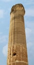 Acropolis of Lindos, the ruins of an ancient temple and the remains of the Doric columns. Lindos, Rhodes, Greece Royalty Free Stock Photo