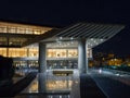 Acropolis museum facade at night, Athens, Greece Royalty Free Stock Photo