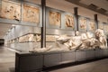 Acropolis museum level 3 Royalty Free Stock Photo