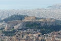 Acropolis with Parthenon and Plaka neighbourhood in Athens, Greece Royalty Free Stock Photo