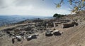 The Acropolis of Pergamon Ancient City Ruins in Bergama, Izmir, Turkey